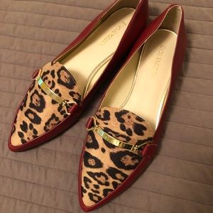 Enzo Angiolini leopard flats, size 10